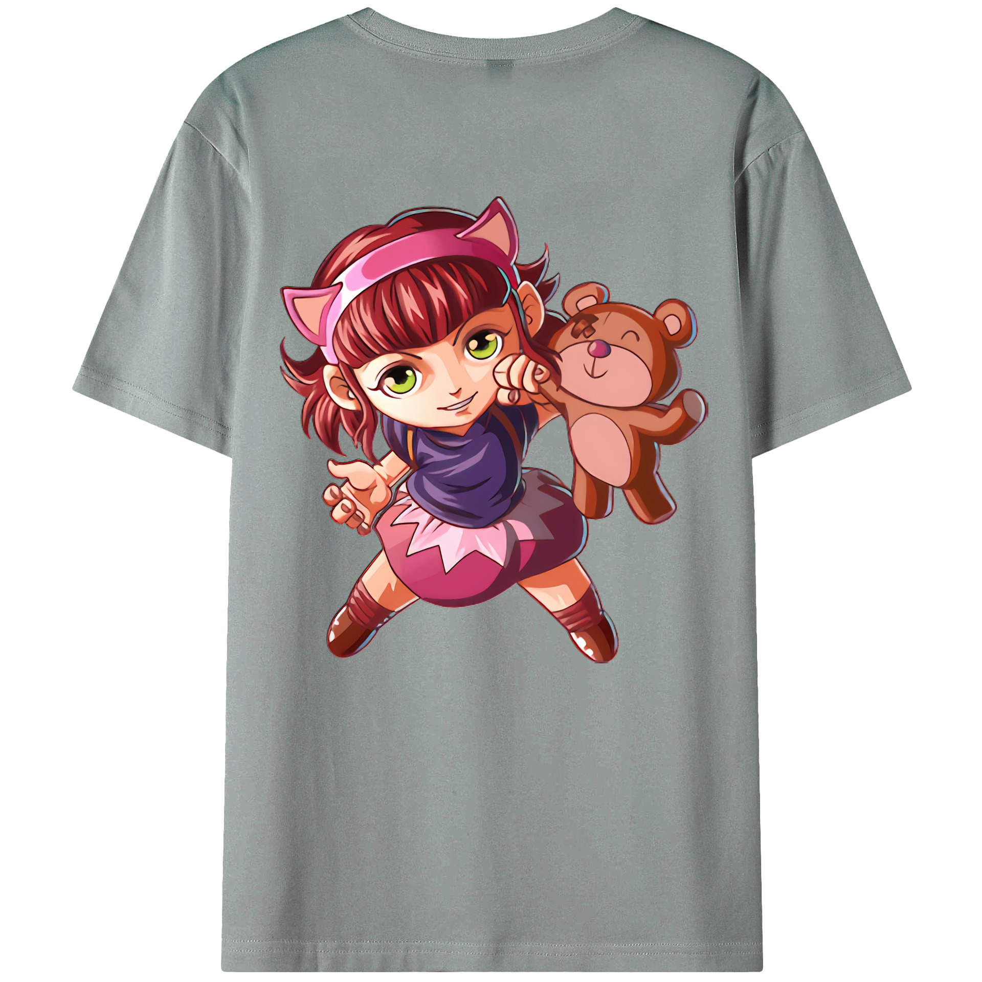 （画像用） リーグ・オブ・レジェンド League of Legends LOL 綿100％ メンズ半袖Tシャツ（バックプリント） 通気性